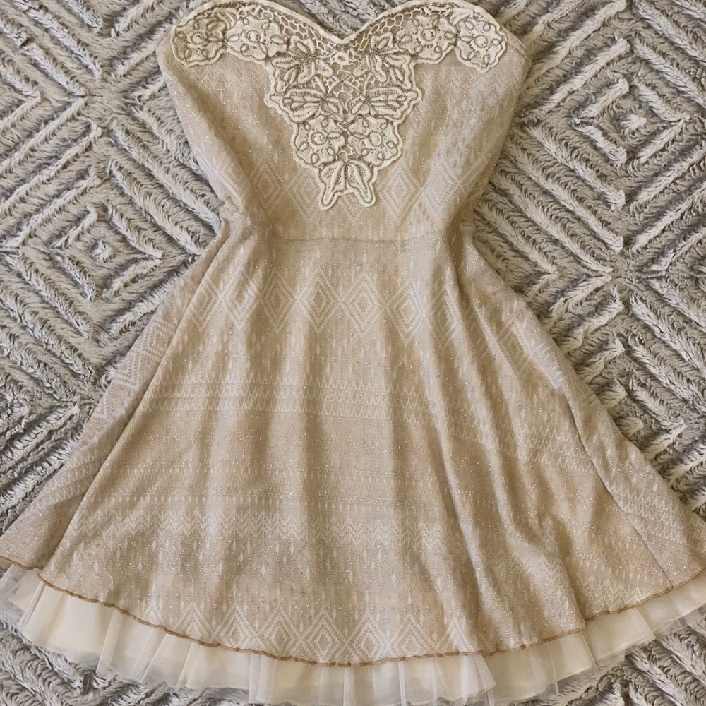 Free People Embroidered Mini Dress